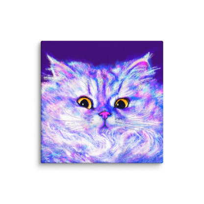 Close Encounters Collection - "Floof" - Close Up Painting of a Fluffy White Cat [Unfoiled]