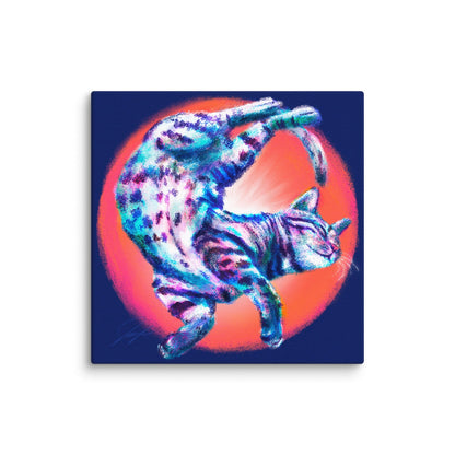 Feline Flows and Poses Collection - "Squiggle" - Painting of a Wiggly Cat [Unfoiled]