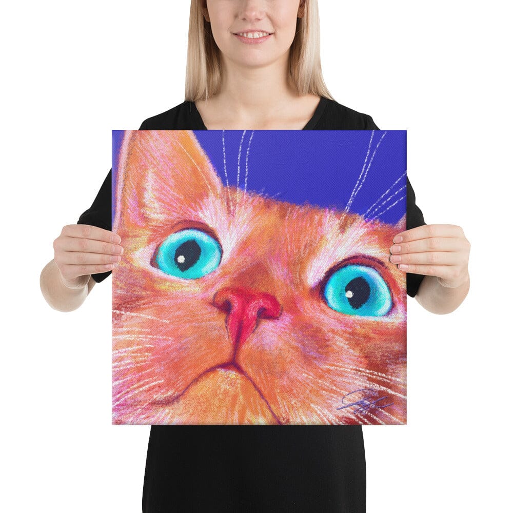 Close Encounters Collection - "No Thoughts" - Close Up Painting of a Ginger Cat [Unfoiled]