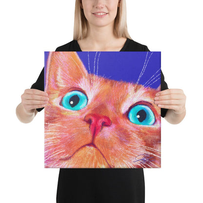 Close Encounters Collection - "No Thoughts" - Close Up Painting of a Ginger Cat [Unfoiled]