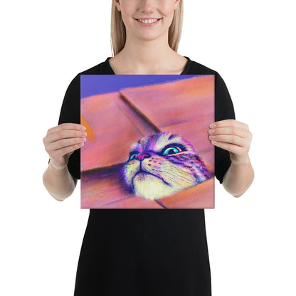 Close Encounters Collection - "If I Fits" - Close Up Painting of a Cat in a Box [Unfoiled]
