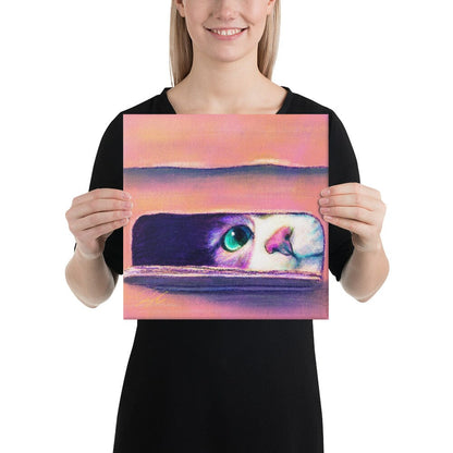 Close Encounters Collection - "I Sits" - Close Up Painting of a Cat in a Box [Unfoiled]