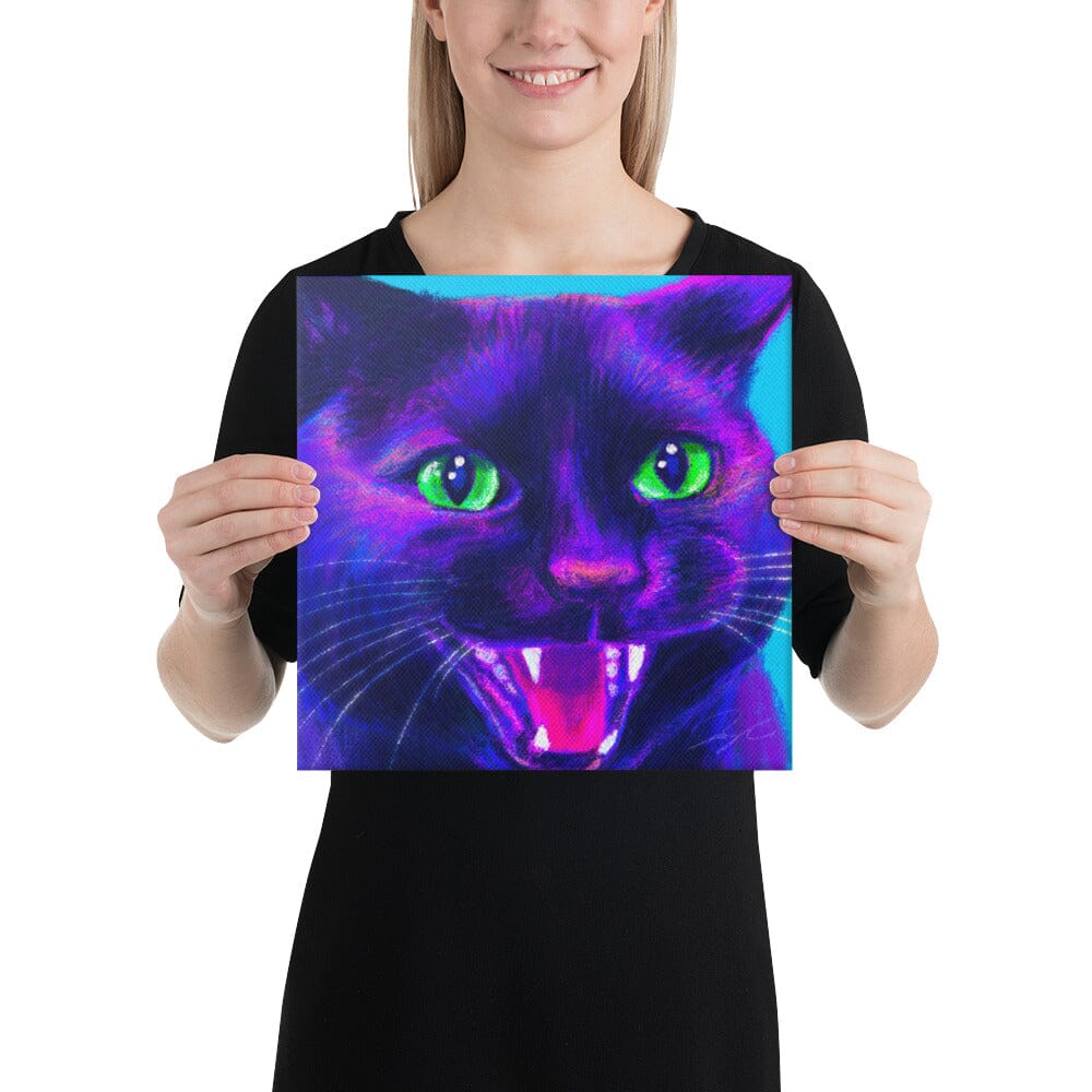Close Encounters Collection - "Spicy" - Close Up Painting of a Spicy Black Cat [Unfoiled]