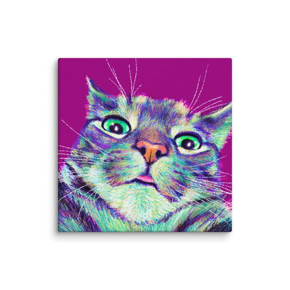 Close Encounters Collection - "Blep" - Close Up Painting of a Cat [Unfoiled]