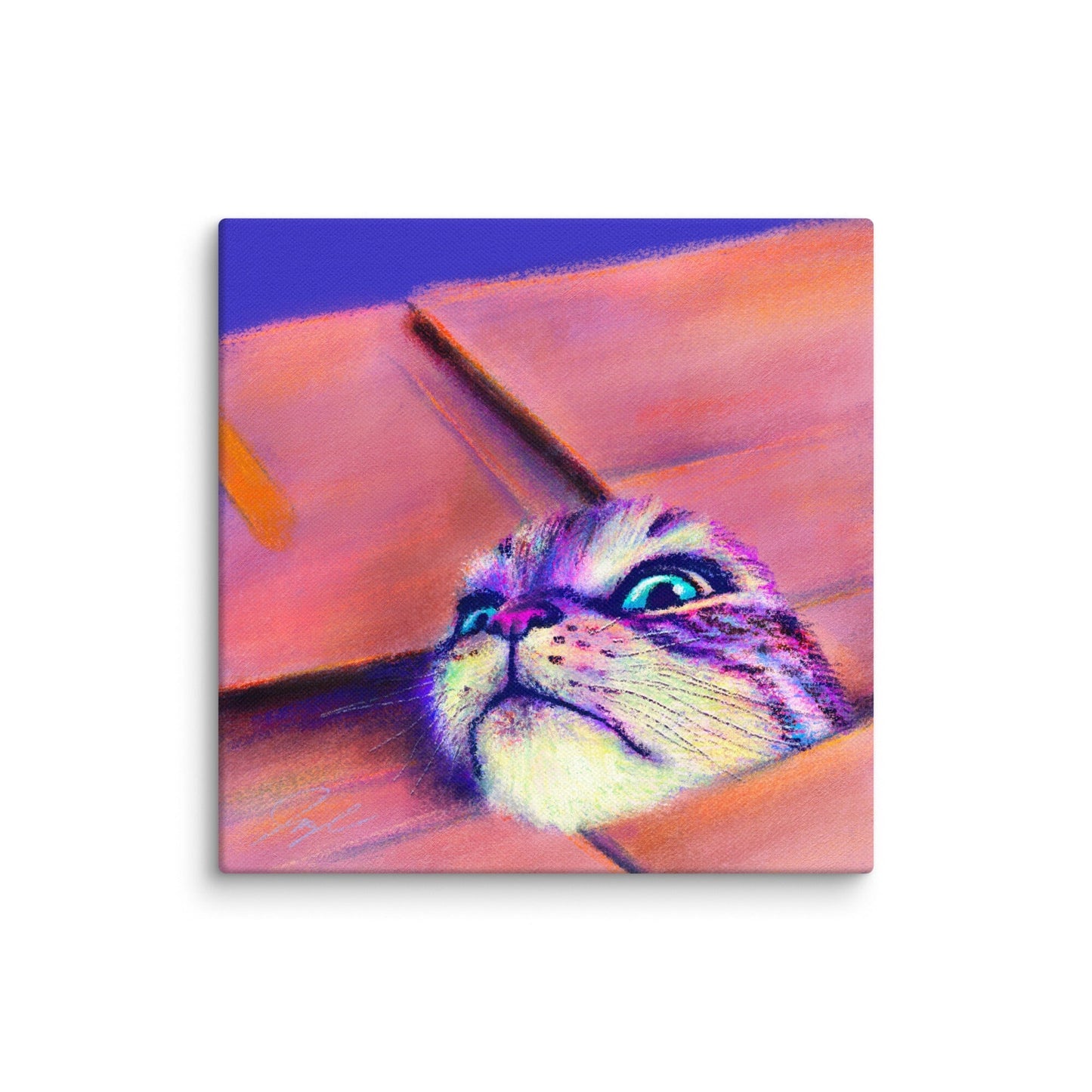 Close Encounters Collection - "If I Fits" - Close Up Painting of a Cat in a Box [Unfoiled]