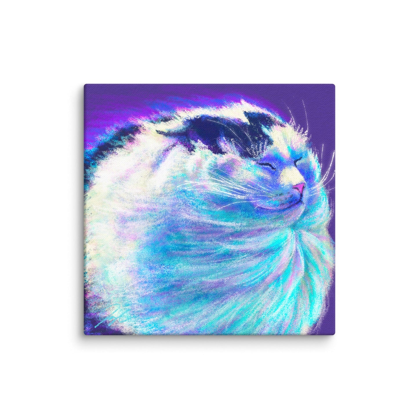 Close Encounters Collection - "Wimdy" - Close Up Painting of a Cat in the Wind [Unfoiled]
