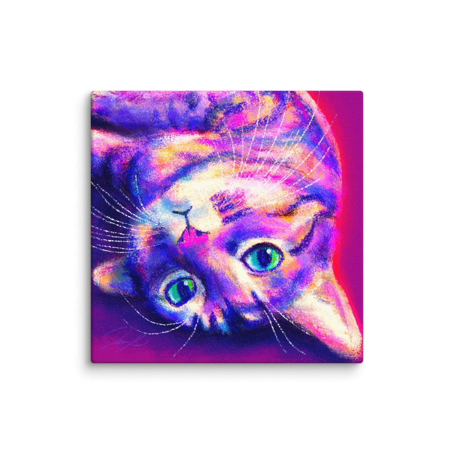 Feline Flows and Poses Collection - "Flop" - Painting of a Cat Laying Down [Unfoiled]