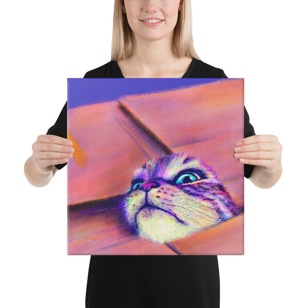 Close Encounters Collection - "If I Fits" - Close Up Painting of a Cat in a Box [Unfoiled]