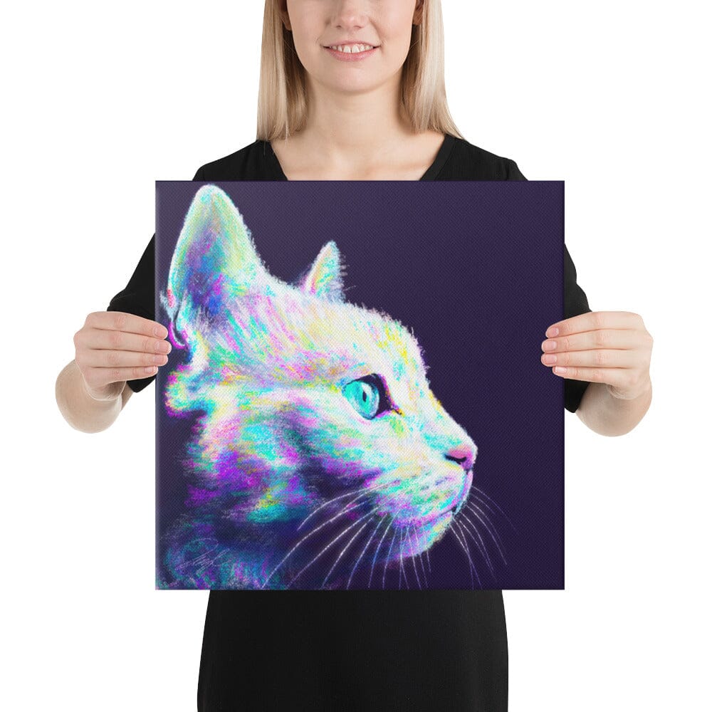 Close Encounters Collection - "Glow" - Close Up Painting of a Gray Cat [Unfoiled]