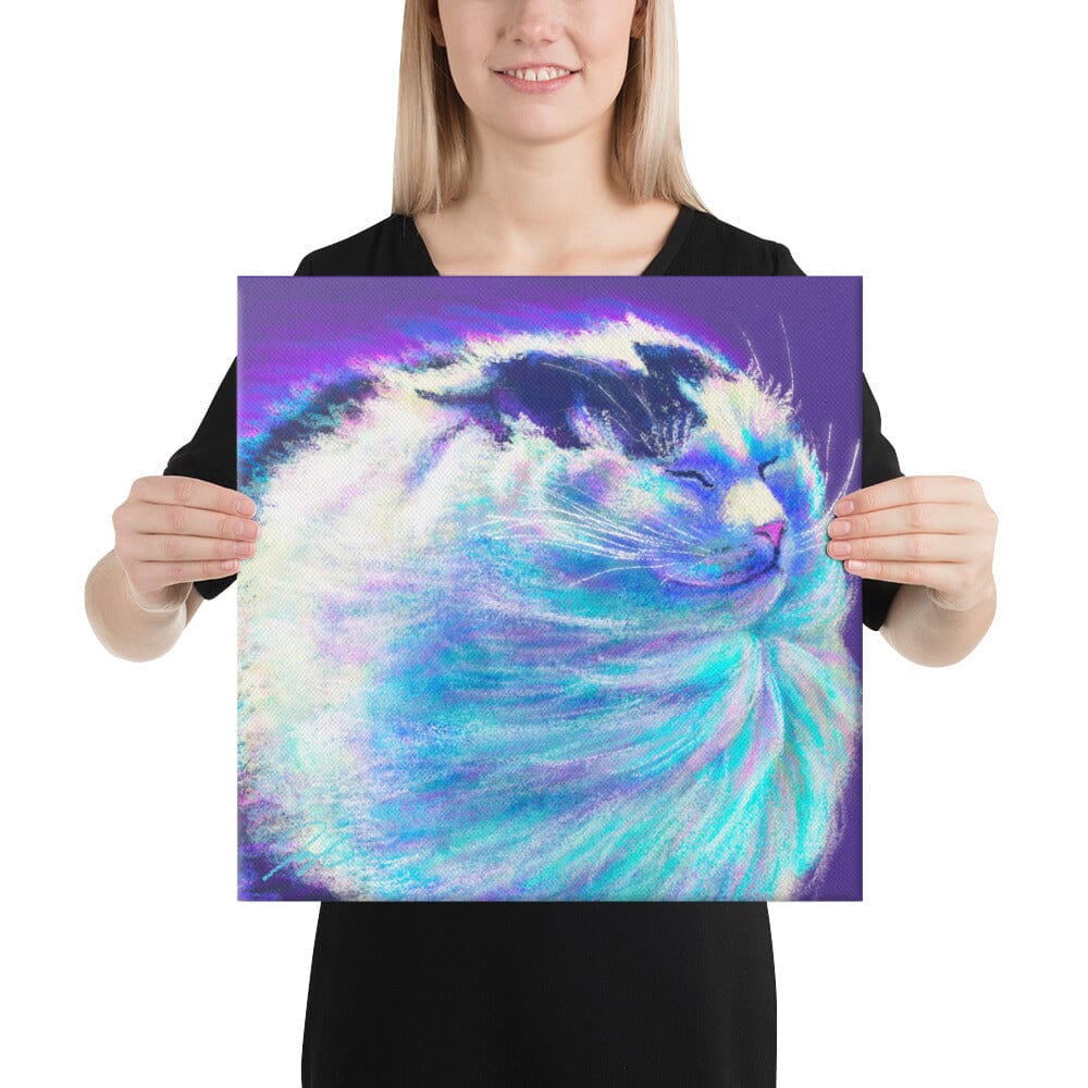 Close Encounters Collection - "Wimdy" - Close Up Painting of a Cat in the Wind [Unfoiled]
