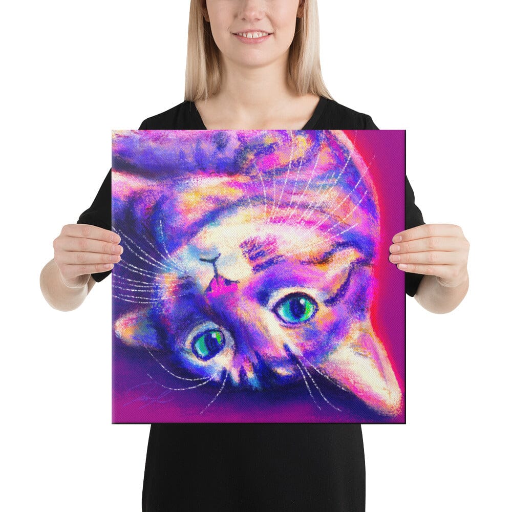 Feline Flows and Poses Collection - "Flop" - Painting of a Cat Laying Down [Unfoiled]