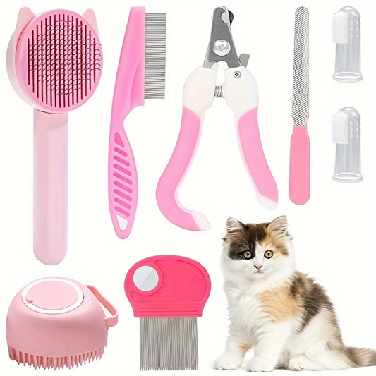 8-Piece Cat Grooming Kit