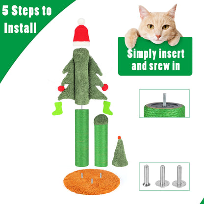 32" Christmas Cat Scratching Post