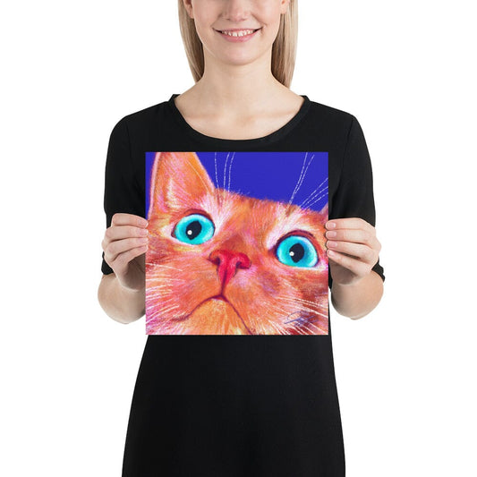 Close Encounters Collection - "No Thoughts" - Close Up Painting of a Ginger Cat [Unfoiled]