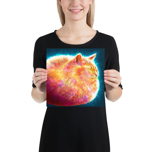 Feline Flows and Poses Collection - "Loaf" - Painting of a Round Ginger Cat [Unfoiled]