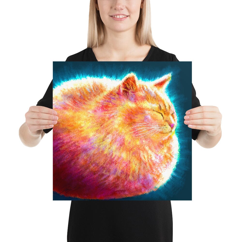 Feline Flows and Poses Collection - "Loaf" - Painting of a Round Ginger Cat [Unfoiled]