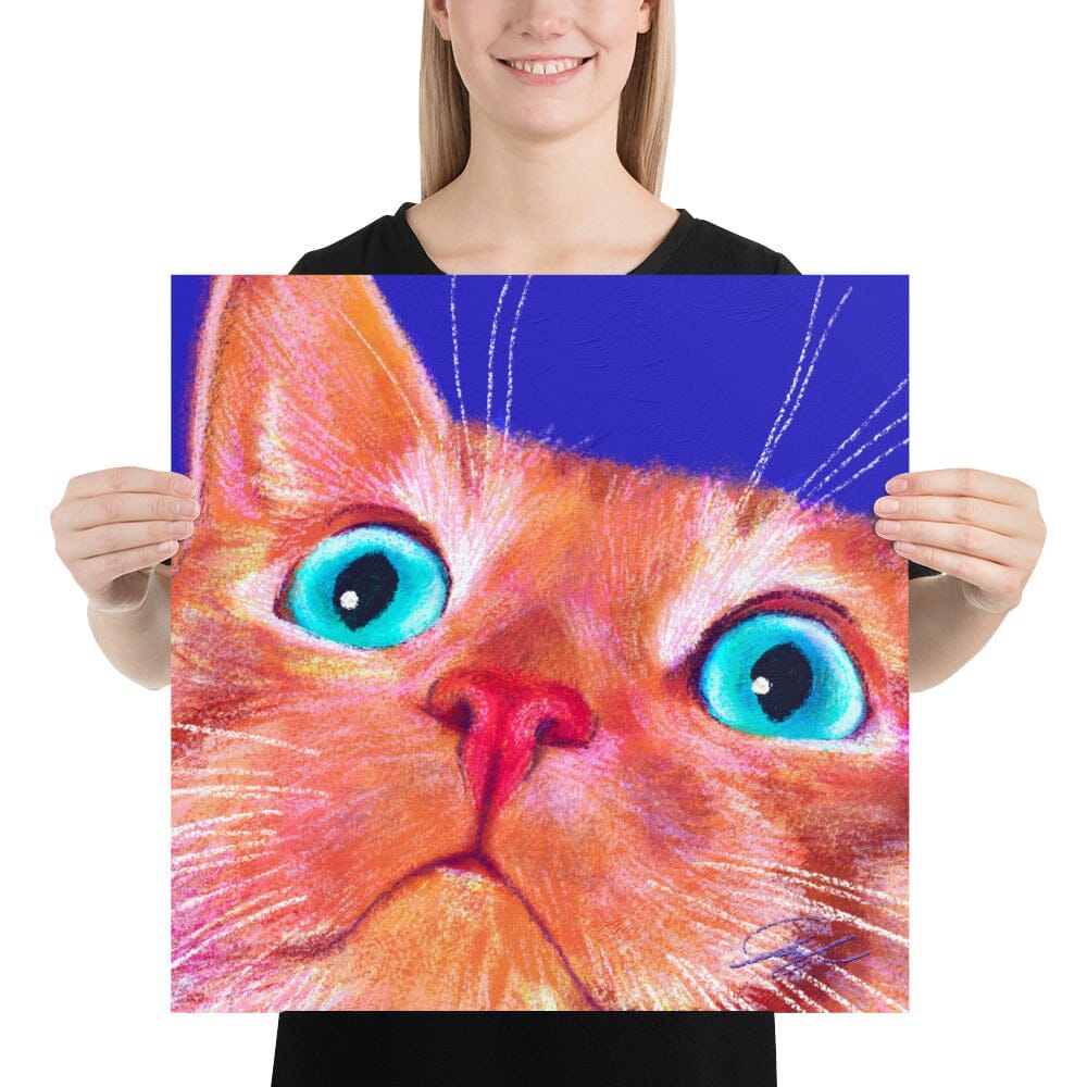 Close Encounters Collection - "No Thoughts" - Close Up Painting of a Ginger Cat [Unfoiled]