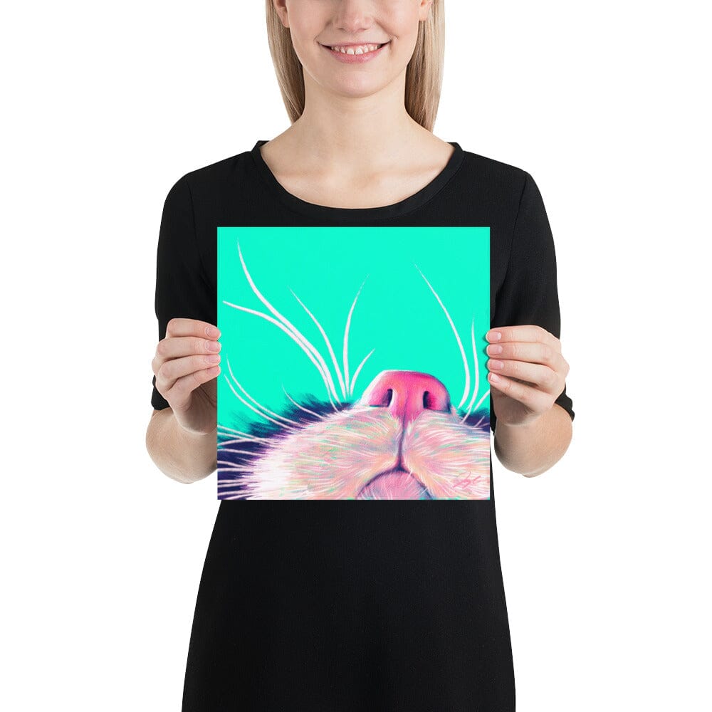 Close Encounters Collection - "Boop" - Close Up Painting of a Cat Nose [Unfoiled]