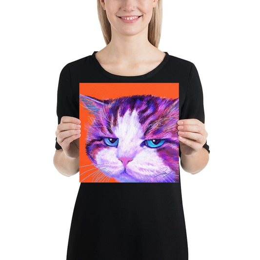 Close Encounters Collection - "Disappoint" - Close Up Painting of a Disappointed Cat [Unfoiled]