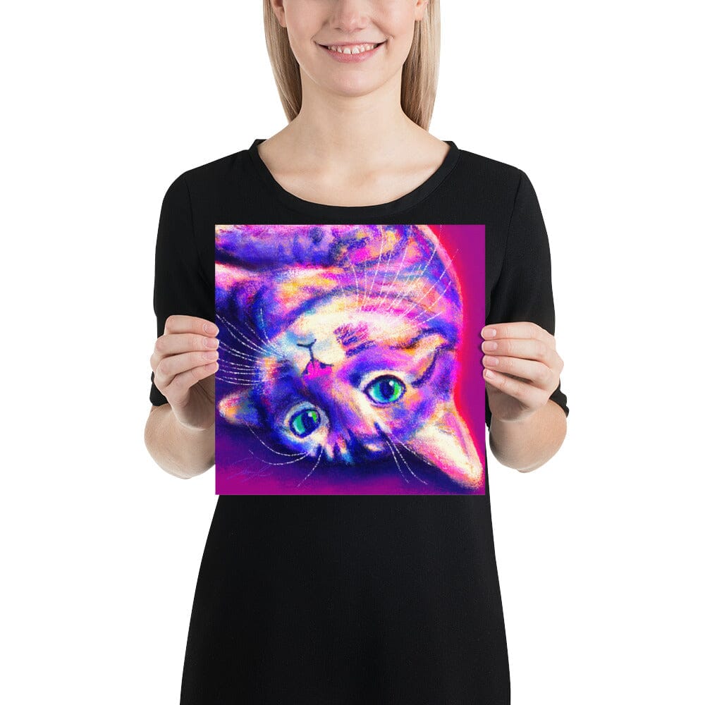 Feline Flows and Poses Collection - "Flop" - Painting of a Cat Laying Down [Unfoiled]
