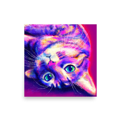 Feline Flows and Poses Collection - "Flop" - Painting of a Cat Laying Down [Unfoiled]