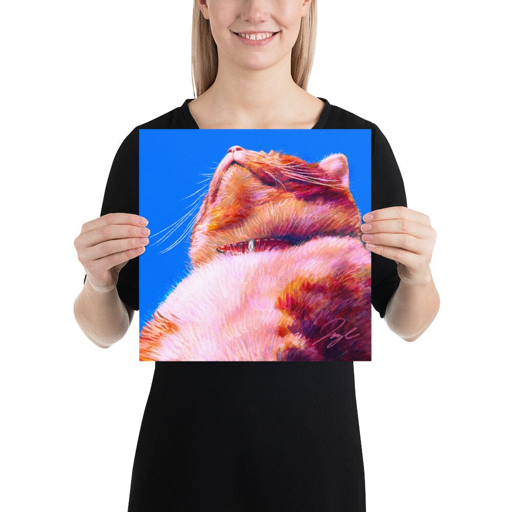 Close Encounters Collection - "Chonk" - Close Up Painting of a Fat Ginger Cat [Unfoiled]