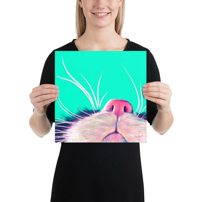 Close Encounters Collection - "Boop" - Close Up Painting of a Cat Nose [Unfoiled]