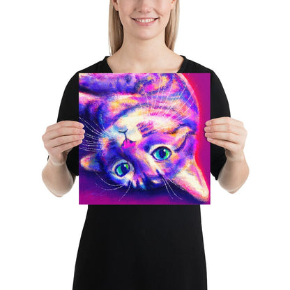 Feline Flows and Poses Collection - "Flop" - Painting of a Cat Laying Down [Unfoiled]
