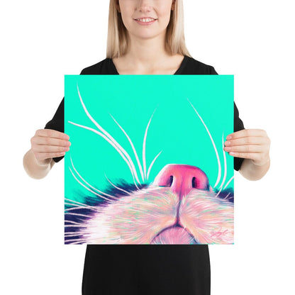 Close Encounters Collection - "Boop" - Close Up Painting of a Cat Nose [Unfoiled]