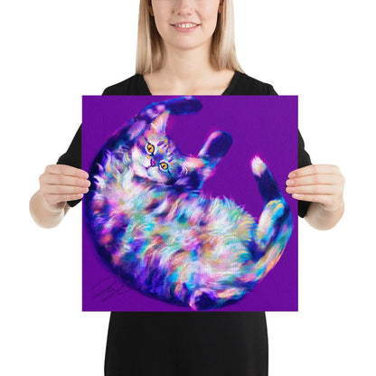Feline Flows and Poses Collection - "Belleh" - Painting of a Silly Cat's Belly [Unfoiled]