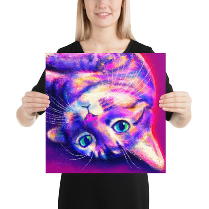 Feline Flows and Poses Collection - "Flop" - Painting of a Cat Laying Down [Unfoiled]