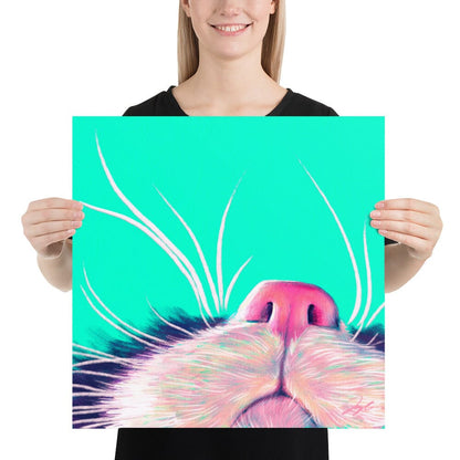 Close Encounters Collection - "Boop" - Close Up Painting of a Cat Nose [Unfoiled]