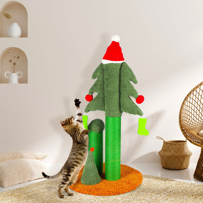 32" Christmas Cat Scratching Post