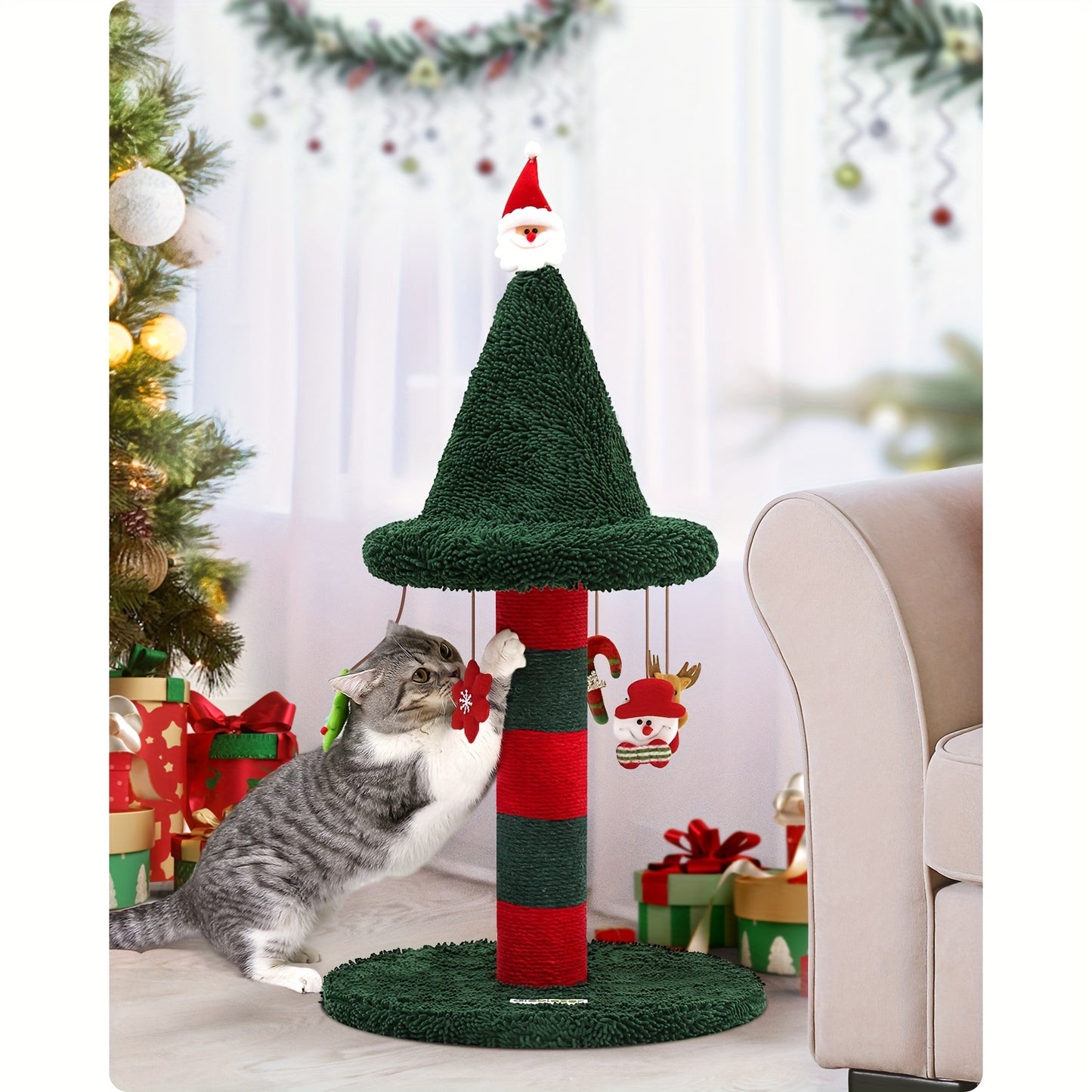 Christmas Cat Scratching Posts