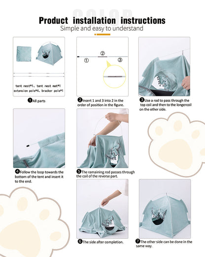 Comfy Calming Pet Tent Bed