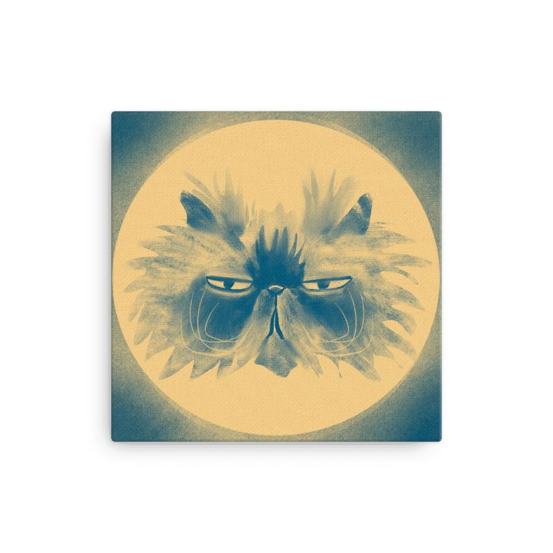"Grumpy Moon" Painting of a Grumpy Cat [Unfoiled]